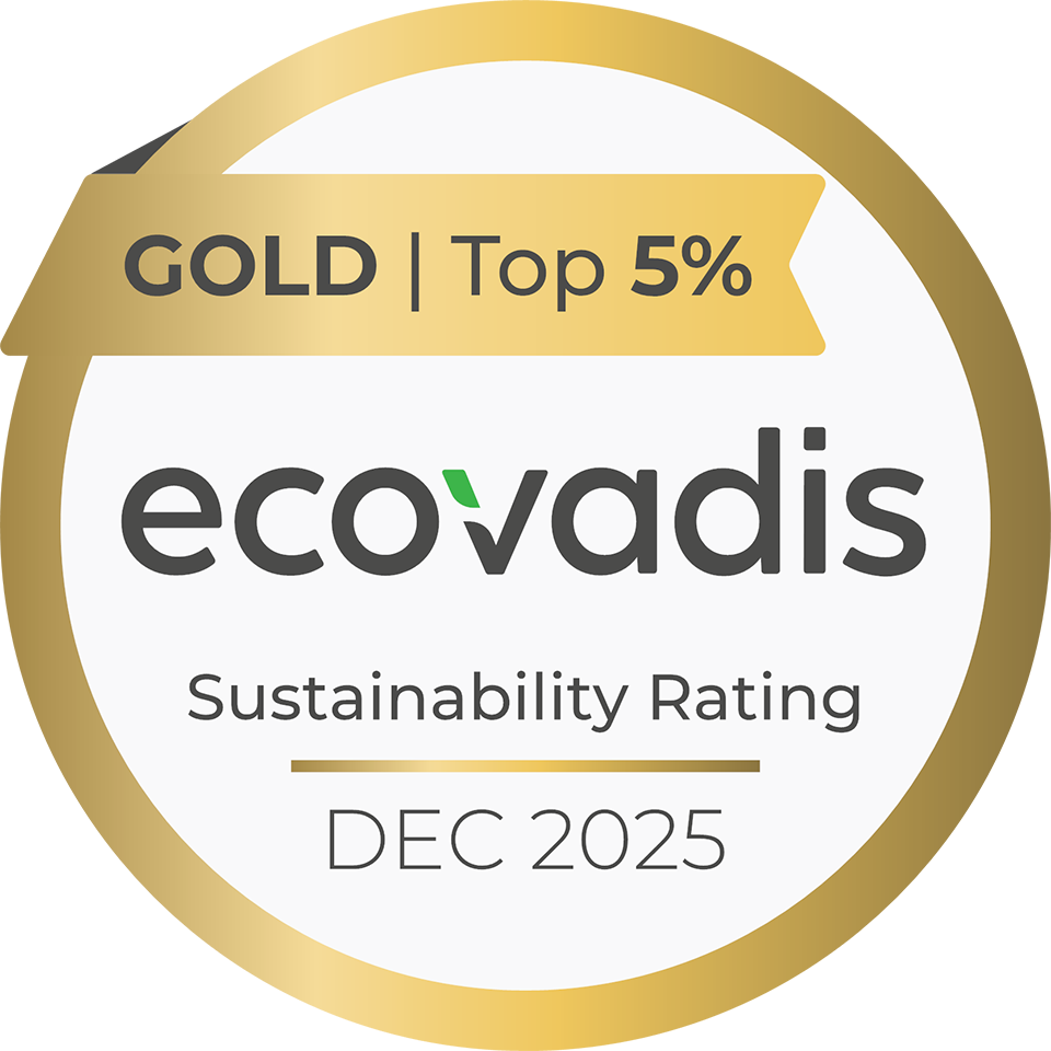 ecovadis Sustainability Rating Gold | Top 5% Dec 2025 ecovadis Sustainability Rating Gold | Top 5% Dec 2025